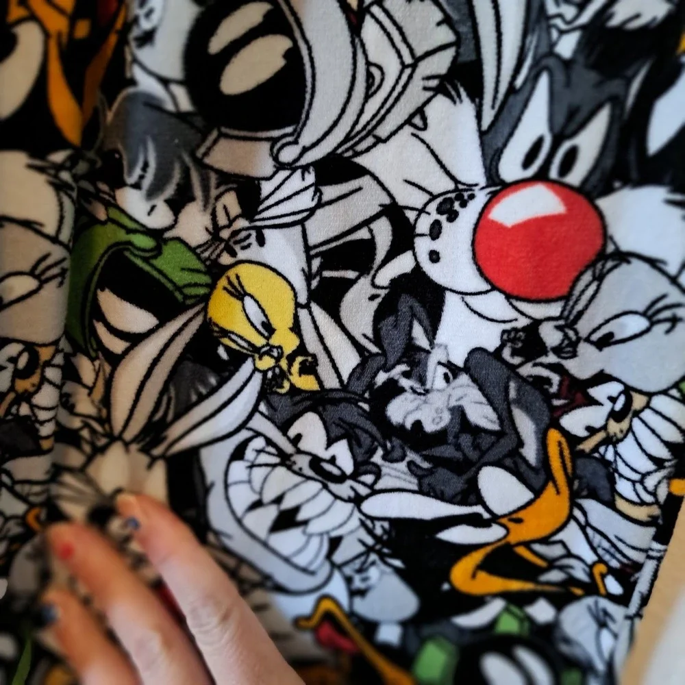 Looney Tunes Kids XL Fleece Pajama Pants Bugs Bunny Tweety Marvin The Martian